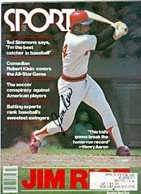 Джим Райс с автограф / Подписан спортен вестник Юли 1978 - Списания MLB с автограф