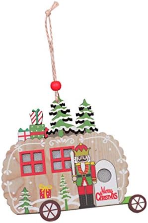 KESYOO Коледен Лешникотрошачката Украшения Коледно Дърво, Светещи Дървени Висящи Украси Празнични Окачване за Домашна Бар Магазин