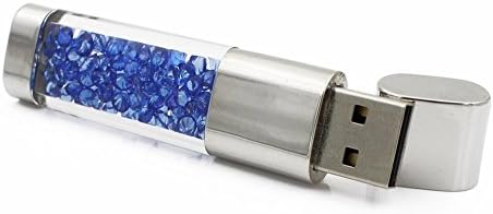Флаш памет WooTeck 64GB Crystal Jewelry USB и Високоскоростна карта памет, Синьо