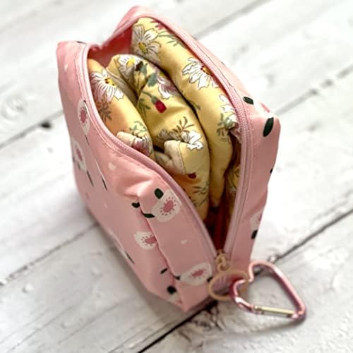 Очарователна Розова чанта за съхранение на хигиенни тампони | Преносима, за жени или Момичета | От найлон + Моющаяся + Водоустойчив Множество