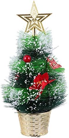 Abaodam 37 см, Мини Коледно Дърво за Украса Изкуствена Борова Игла Коледна Елха