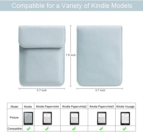 за Kindle (10-то поколение, випуск 2019 г.) (номер на модела J9G29R)-6 инча, за чанти Kindle Sleeve-С бяла каишка за ръка -синьо небе