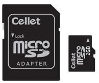 Карта памет Cellet microSD карта с обем 2 GB за телефон Garmin Edge 705 с адаптер за SD карта.