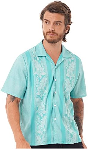 JEEYJOO Мъжка Риза за Боулинг в Ретро стил от 50-те години, Риза с копчета и Къс ръкав, Ежедневни Ризи За Боулинг на Петдесетте години