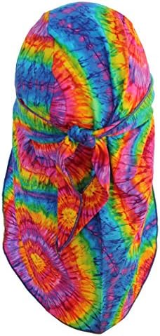 Пълна Защита на врата В стил Уудсток За вратовръзка-Боя Rainbow Scrub Cap