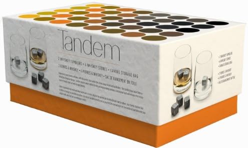 Комплект за уиски Тандем - 2 Чаши за уиски с охлаждающими камъни