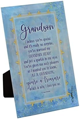 Стъклени стенни табели за внук DEXSA | Произведено в САЩ | Прекрасен подарък | Вдъхновяващи настроение за незабравимите моменти от живота