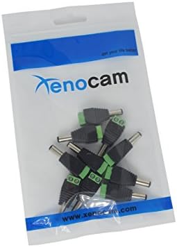 Xenocam 12 Бр 2,1 mm x 5,5 мм Жак Адаптер за постоянен ток за мъжки камери