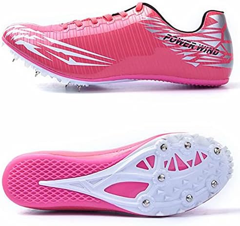 JRYⓇ Дамски обувки за спринт с шпайкове за бягане - Лека Професионална Спортни обувки за момчета, Момичета, Жени, Мъже