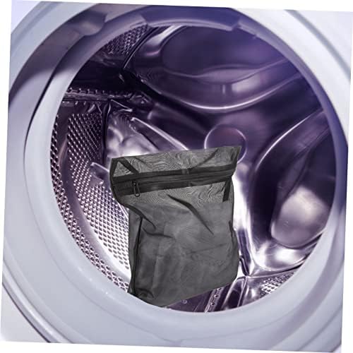 Cabilock 4шт Чанта за пране и Чанта за Тоалетни принадлежности Mesh Bag Черен Комплект от четири части Полиестер Машинно Пране