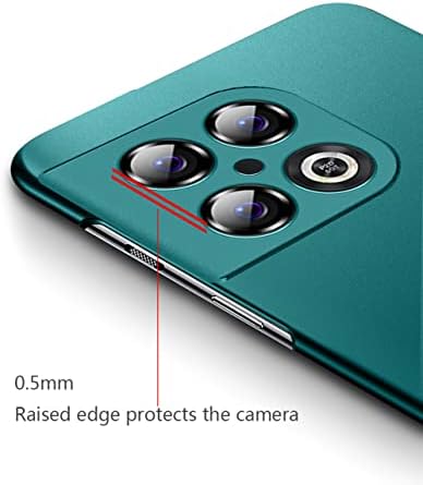 Калъф Bastmei за OnePlus 10 Pro 5G, Изключително лек, Ultralight, ултра Тънък, за защита на вашия фотоапарат, твърд калъф за КОМПЮТЪР, за да OnePlus 10 Pro 5G (гравийно-зелен)