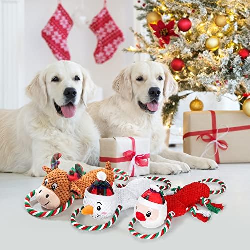 IOKHEIRA Коледни Писклив Играчки за Кучета, Плюшени Играчки за кучета, Трайни Интерактивни Играчки за Кучета от малки Кученца, на Малки,