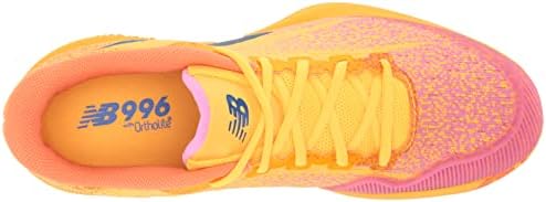 Дамски обувки за тенис FuelCell 996 V4 New Balance с твърд покритие, Ярко-Кайсия/ярко оранжев цвят, ширина 9 см
