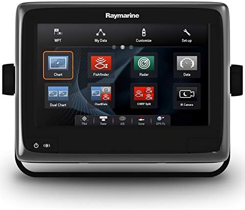Raymarine a98 Мултифункционален дисплей с понижаващ преглед, навигационни карти, Wi-Fi и фара, 9 инча