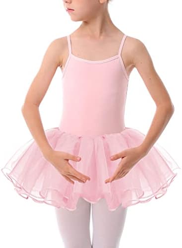 Kidsmian/Балетное Трика С Пресичащи се Бретельками На гърба За по-Малките Момичета Рокля-Пакет За Гимнастика Танци С Пола От Органза