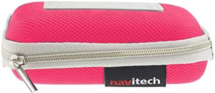 Розово твърд защитен калъф за слушалки Navitech, Съвместим с безжични слушалки-втулки Sudiovasa BLA Bluetooth