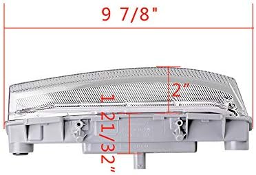 AMOPACORP Ляв и десен LED DRL Дневни Светлини Противотуманная Фар е Съвместима с 2007-2014 Mercedes W204 S204 C180 C200 C220 C230 C250