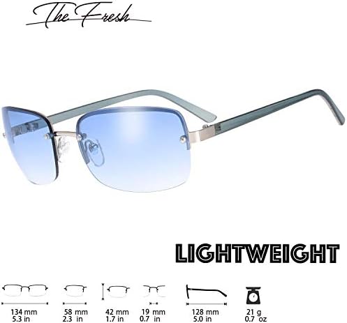 Минималистичные Правоъгълни Слънчеви очила без рамки за Мъже и Жени - Изискана опаковка