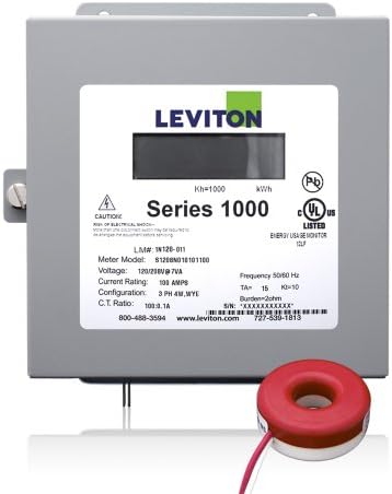 Leviton 1K120-1SW Series 1000 120V 100A 1P2W Комплект за помещения с 1 Unibody сърцевина CT