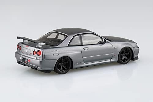 Комплект модели Aoshima Nissan Skyline R34 GTR Custom Wheel (сребрист цвят спортист) в мащаб 1:32