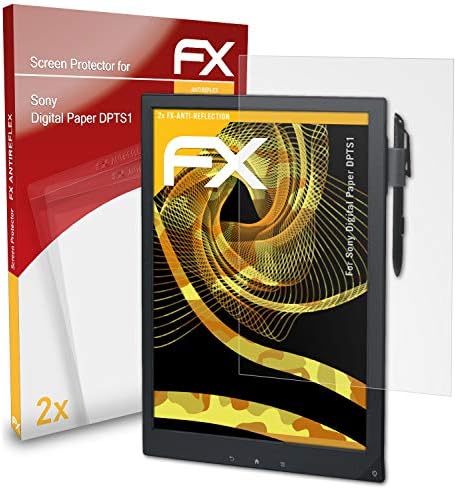 Защитно фолио atFoliX, съвместима със защитно фолио за Sony Digital Paper DPTS1, Антибликовая и амортизирующая защитно фолио FX (2X)