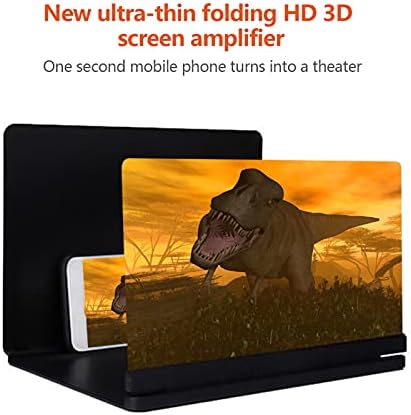 GRETD Movie 12-Инчов мобилен Телефон с 3D-екран, Видеоувеличитель, Извит Сгъваем Голям смартфон, Проектор с киноусилителем, Скоба за