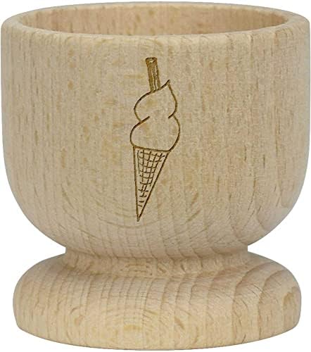 Azeeda Рог за сладолед, дървена чаша за яйца (EC00023354)