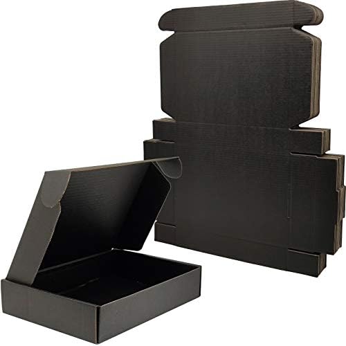 Lmuze Черни Транспортни кутии за Малкия бизнес, опаковки от 20-12 х 9x4 инча, Картонени Гофрирани Пощенски Кутии за Доставка, Опаковка,