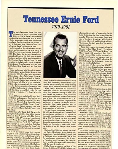 Тенеси Ърни Форд оригиналната снимка от списание за албуми размер на 1 стр. 8x10 S1607