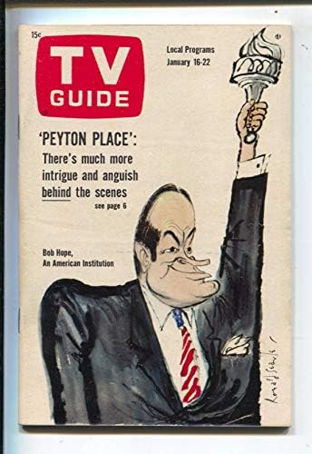 Телегид 16.11.1965-Карикатура Роналд Сирла на корицата на Боб Хоуп-Илинойс-Без етикет-копие от павилион-VF