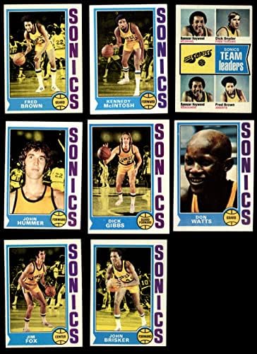 1974-75 Сет екип Topps Сиатъл Суперсоникс Сиатъл суперсоникс се (Сет) на БИВШИЯ суперсоникс се