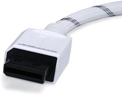 Компонентен кабел Monoprice за аудио и видео техника дължина от 6 фута за Wii и Wii U - Бял (105689)