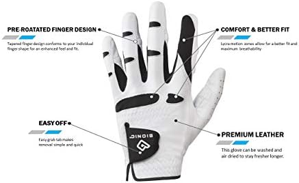 Ръкавици Bionic – мъжки ръкавици за голф StableGrip С патентованата технология Natural Fit, изработени от дълготрайни естествена кожа