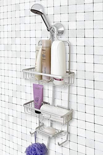 Поставка за душ Splash Home, Органайзер за баня, Алуминиева Окачена Над главата душ, 3 Стелажи за съхранение, които са Защитени от корозия