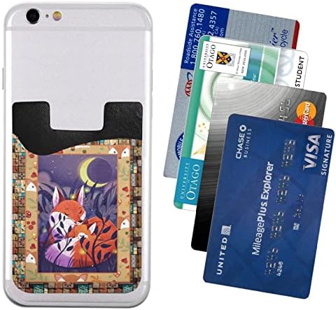 GAGADUCK Fox Лигав Джоб За Телефон, Приклеивающийся за Портфейла за карти, Ръкав за кредитни и идентификационни карти, Държач за карти,