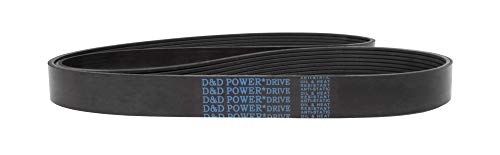 Клиновой колан D&D PowerDrive 130J6 Поли, Ширина 0,56000000000000005 инча, Гума