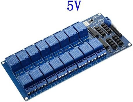 NHOSS 1БР 5V 16-канален модул за Електронна Релейная плоча Поясная изолация на оптрона (Цвят: 5V 16-канален реле)