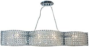 Най-доброто Осветление-Правоъгълна Лампа Shandelier Кристален Хромирана Лампа с 4 лампи за Осветление