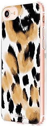 Калъф Casery за iPhone предназначен за Apple iPhone SE, 8/7, с принтом Primal (сладък леопард) - Защита на военни клас - Тестван при
