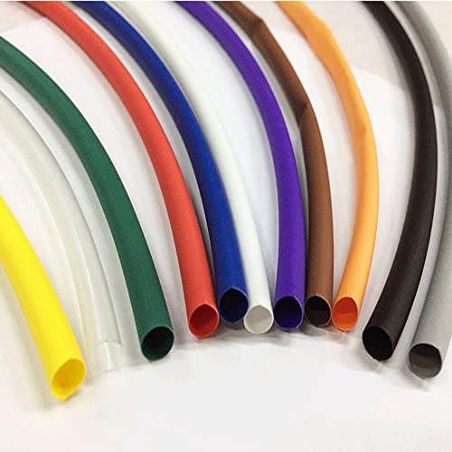 Othmro Промишлени Термосвиваеми тръби от Полиетилен с 0.6 mm x 5 (Диаметър x L), 2:1, Асортимент За Намотка Електрически кабели, Термосвиваеми