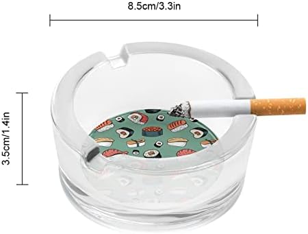 Японската Стъклен Пепелник за Суши за Цигари и Пури Класически Кръгли Пепелници от Прозрачен Кристал