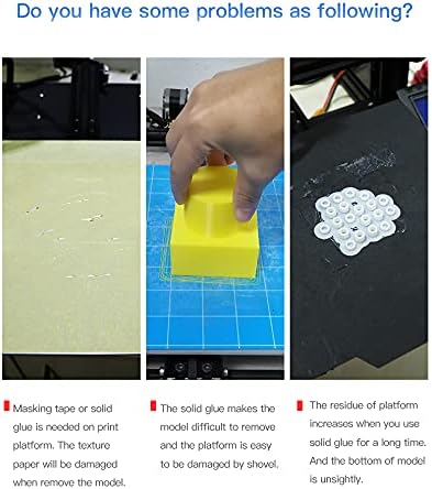 Официалната платформа за 3D-принтер Creality от закалено стъкло с 4 скоби за подвързване, Инструмент за премахване, 235x235x4 мм, На