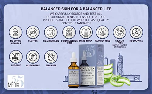 Medix 5.5 Колаген + хиалуронова киселина и Серум за лице против Стареене на кожата овлажняващ крем За стягане на кожата, премахване на