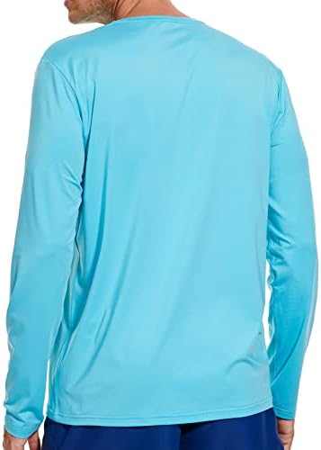 Мъжки Лесна Ежедневна Тениска UPF 50+ и е с Дълъг Ръкав, Бързосъхнеща, UV Защита От Слънцето, за Практикуване на Крак Туризъм, Риболов