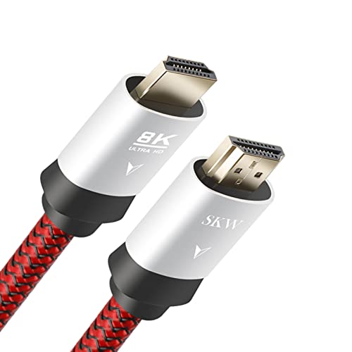 SKW Upgrade 8K Високата кабел HDMI 2.1, Монокристален Меден кабел HDMI в оплетке 8K при 60 Hz 48 gbps, съвместим с Xbox, PC, телевизор