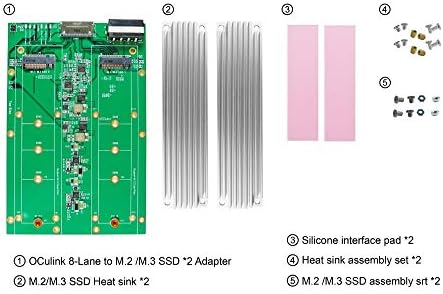 Кабели Micro SATA|Oculink 8X за двухпортового адаптер SSD М. 2/М. 3