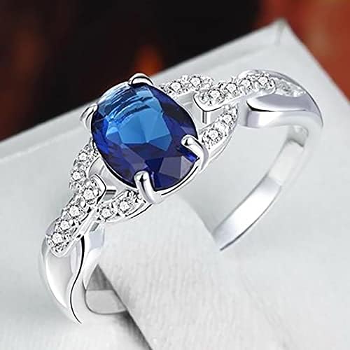 2023 Нов Пръстен с Диамант, Сапфир Пръстен, Подарочное пръстен във формата на диамант, пръстен с Диамант, Голям пръстен, Винтажное Кръгъл