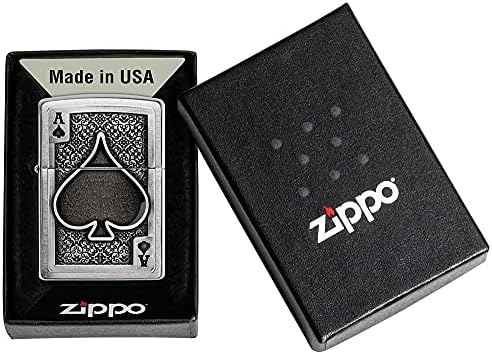Имат Запалка с логото на Zippo Ace of Spades от полиран хром