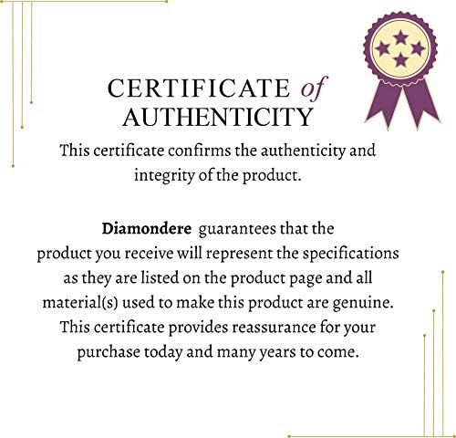Малко колие Diamondere с натурални и сертифицирани от скъпоценни камъни и Бриллиантовым Сърце от бяло злато 14 карата | Спиране на веригата