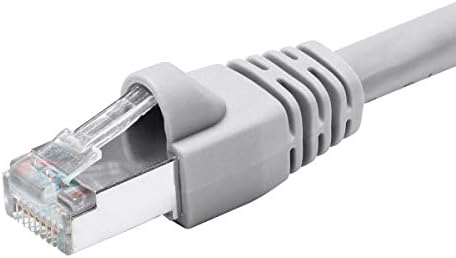 Свързване на Ethernet кабел Monoprice Cat6 - 5 Метра - Сив, Без довършителни RJ-45, Блокирани, 550 Mhz, STP, Чисти гола носа и горната